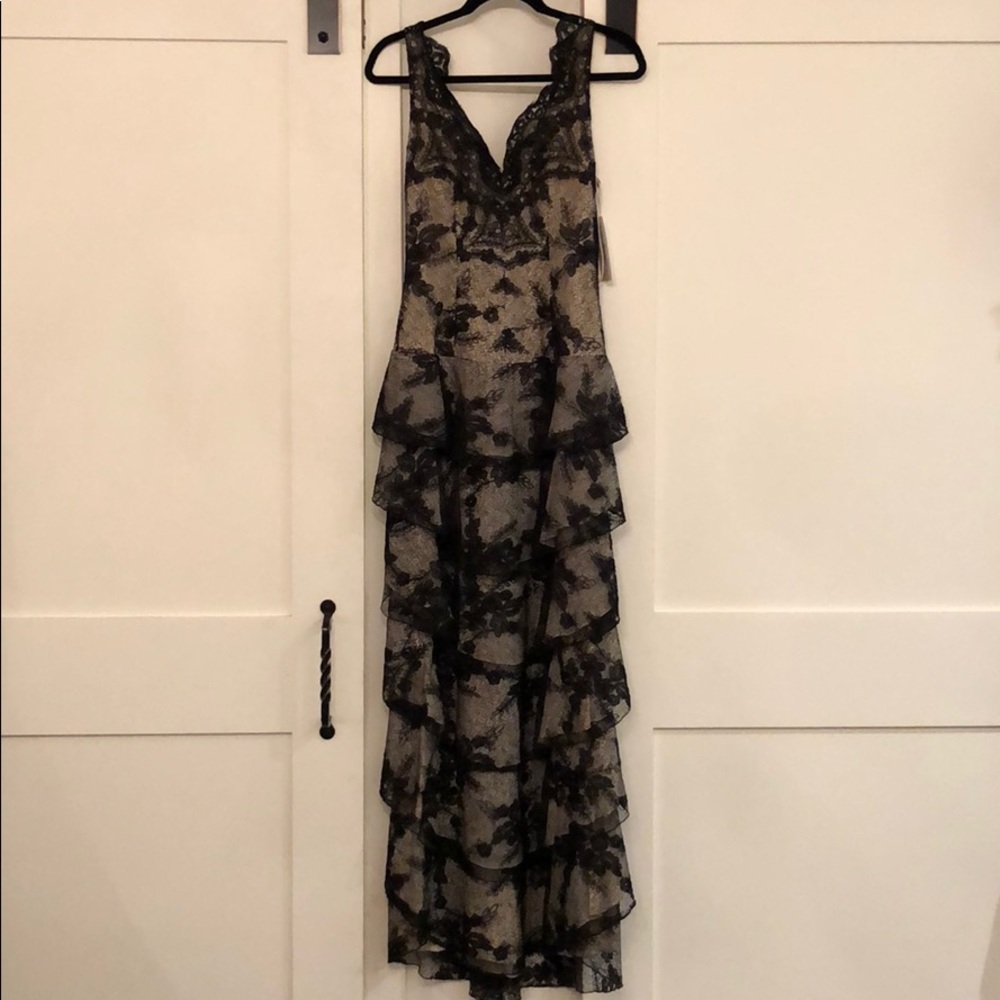 Powell embellished ruffle gown